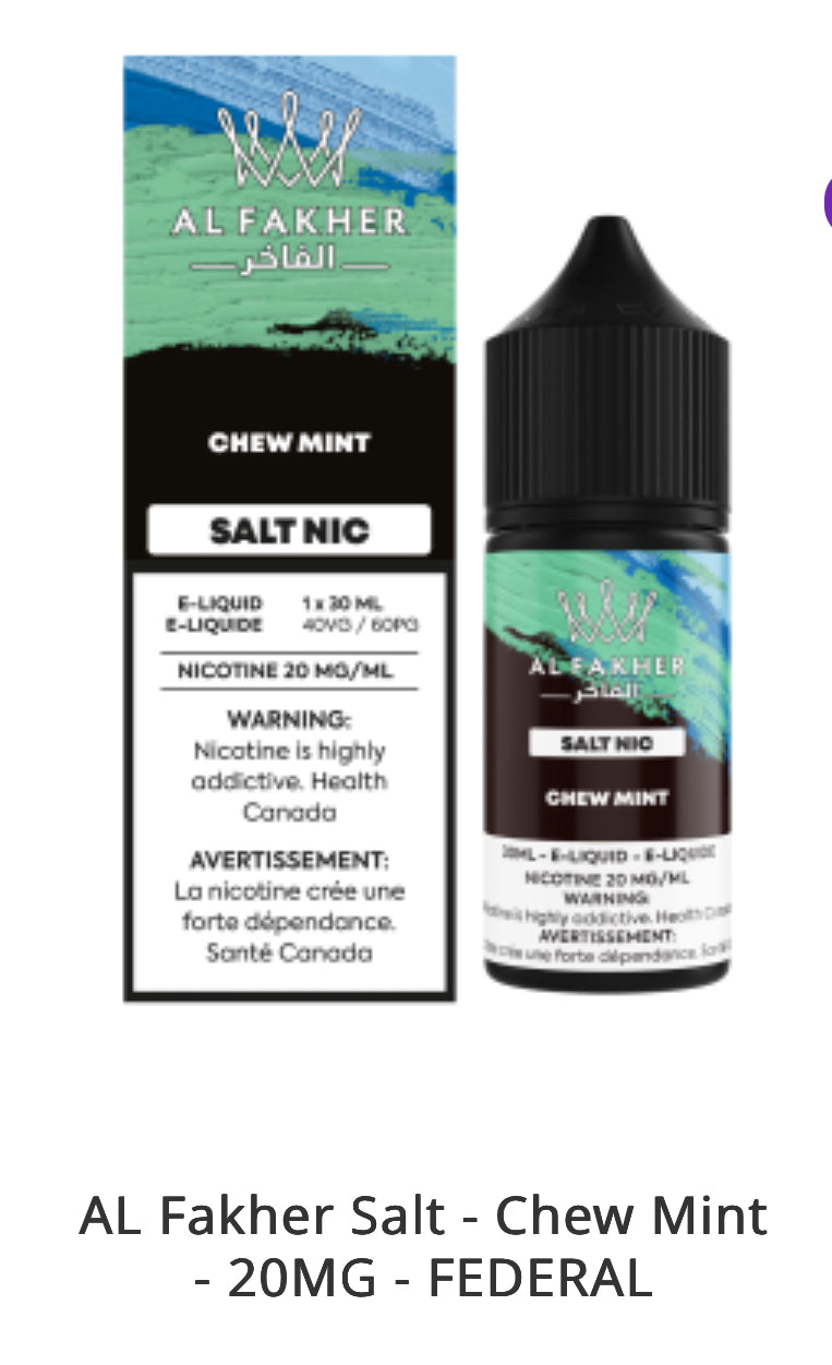AL Fakher Salt - 20MG - Vape Juice- NEW!!!!