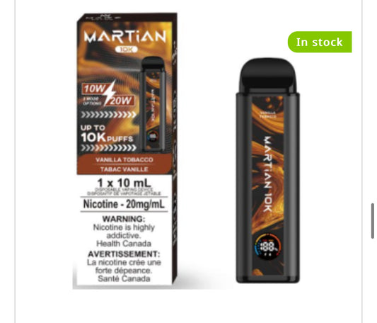 MARTIAN DISPOSABLE VAPE - 10000 PUFFS - great economy vape !!!!