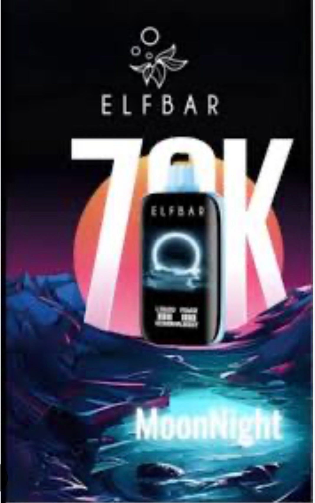 ***ELFBAR MOONNIGHT 70K*** - disposable vape; 50mg/ml