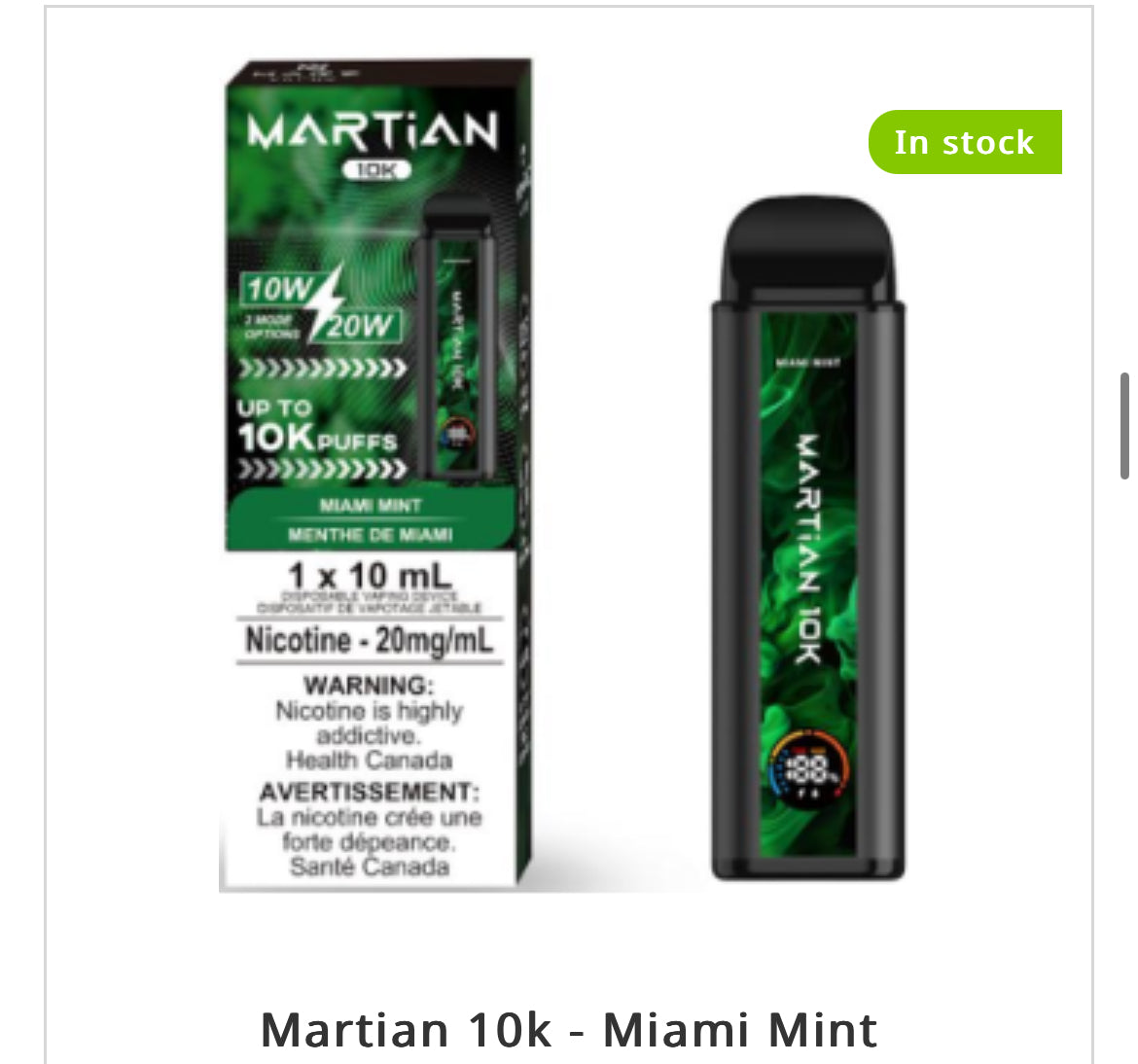 MARTIAN DISPOSABLE VAPE - 10000 PUFFS - great economy vape !!!!