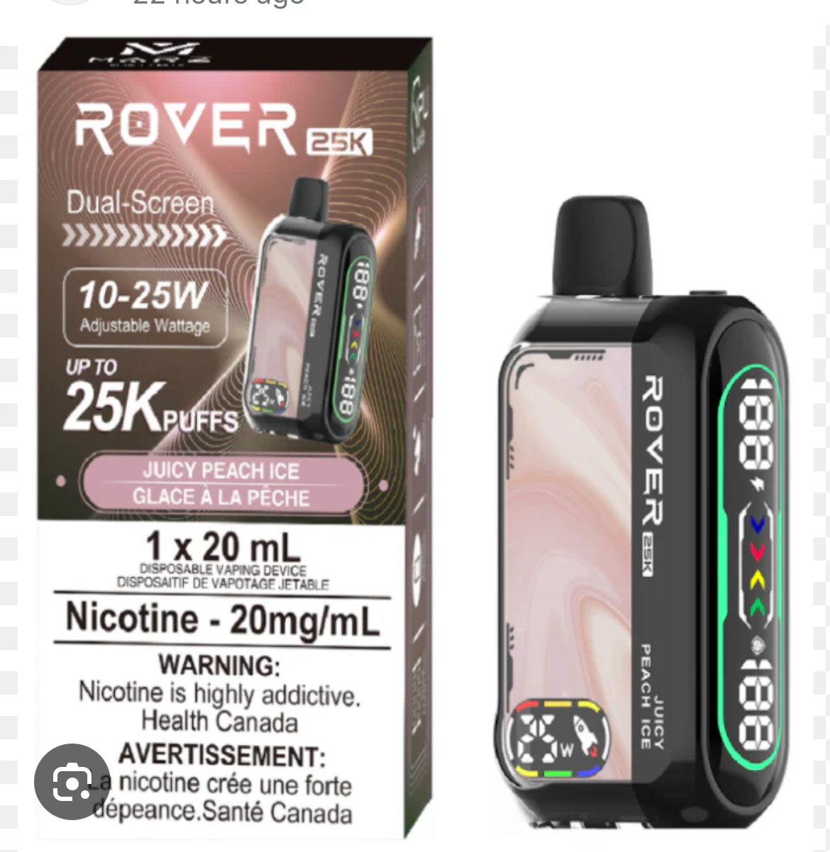 MARZ ROVER 25K PUFF REGULAR & SYNTHETIC 50 DISPOSABLE VAPE 20ML(SPECIAL PRICE!!!)