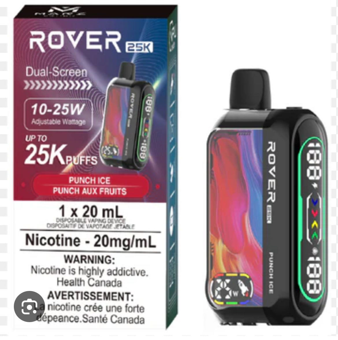 MARZ ROVER 25K PUFF REGULAR & SYNTHETIC 50 DISPOSABLE VAPE 20ML(SPECIAL PRICE!!!)