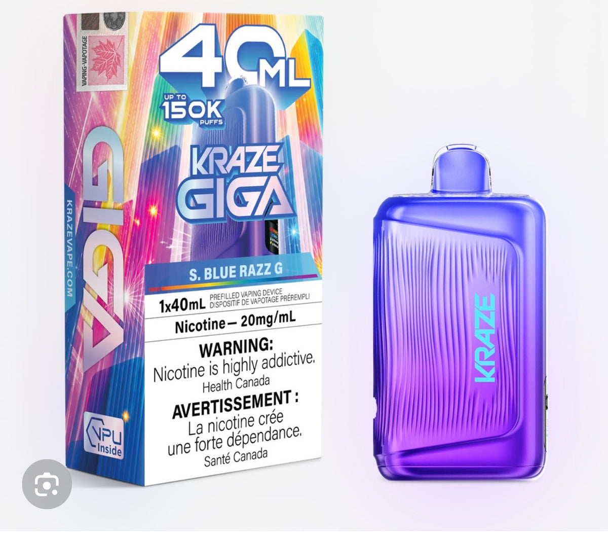 KRAZE GIGA 150K -Disposable Vape